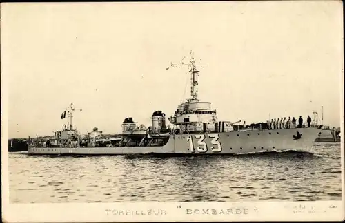 Ak Französisches Kriegsschiff, Torpilleur Bombarde