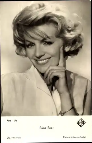 Ak Schauspielerin Erica Beer, Portrait