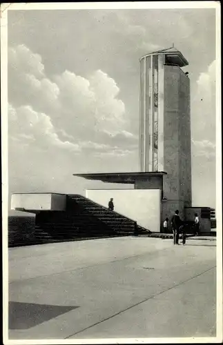 Ak Afsluitdijk Friesland Niederlande, Het Monument, De Vlieter