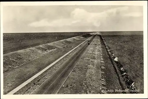 Ak Afsluitdijk Friesland Niederlande, Straße