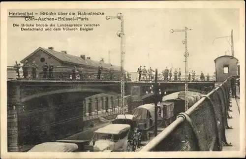 Ak Herbesthal Lontzen Wallonien Lüttich, Brücke über die Bahnstrecke Köln Aachen Brüssel Paris