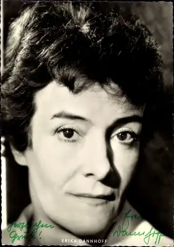 Ak Schauspielerin Erika Dannhoff, Portrait, Autogramm