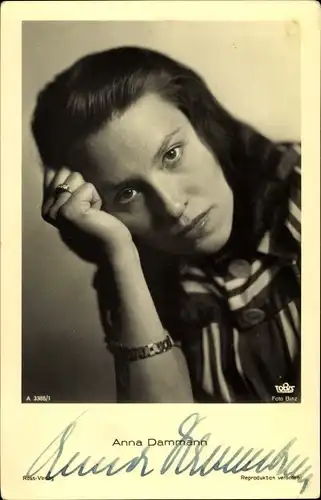 Ak Schauspielerin Anna Dammann, Portrait