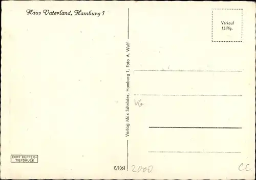 Ak Hamburg, Haus Vaterland, Hauptraum
