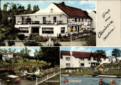 Ak Oberirsen im Westerwald, Haus Bohnenkamp, Schwimmbad, Gartenterrasse, Außenansicht