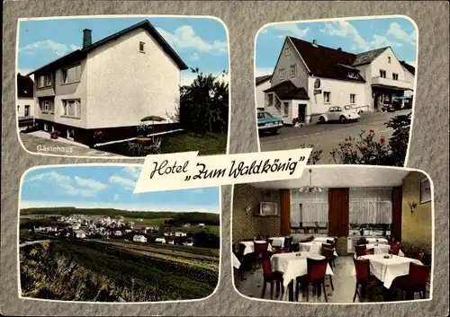 Ak Waldkönigen Daun in der Eifel, Hotel Zum Waldkönig, Gästehaus, Außenansicht, Ortsansicht