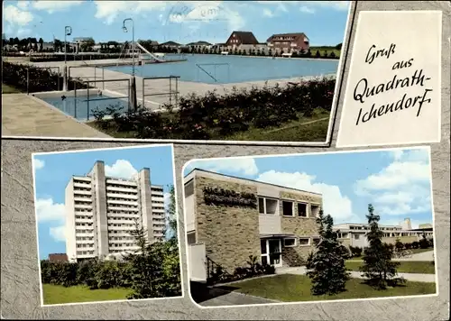 Ak Quadrath Ichendorf Bergheim an der Erft, Schwimmbad, Gebäude