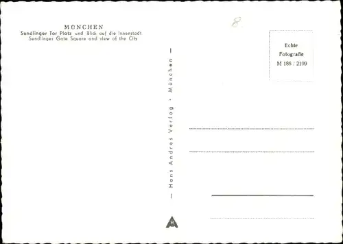 Ak München, Sendlinger Tor Platz und Blick auf die Innenstadt, Straßenbahn
