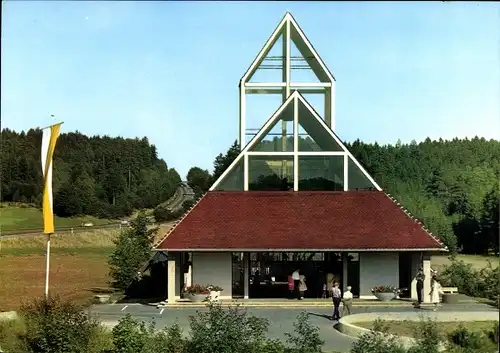 Ak Adelsried in Schwaben, Autobahnkirche, Maria, Schutz der Reisenden, Autobahn München-Stuttgart