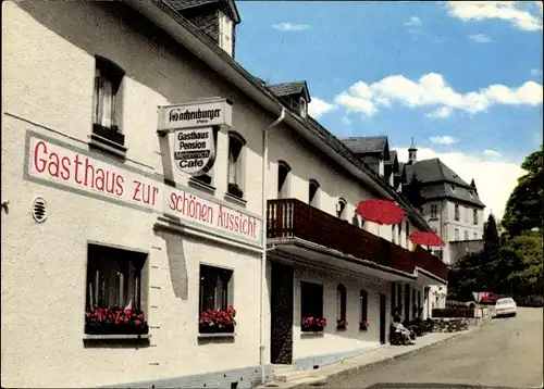 Ak Molsberg im Westerwald, Gasthaus Pension Zur schönen Aussicht, Außenansicht