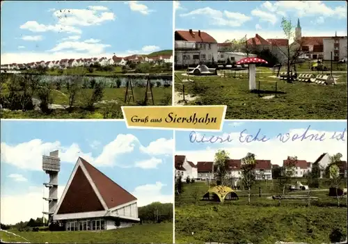 Ak Siershahn im Westerwald, Wohnsiedlung, Kirche, Teilansicht