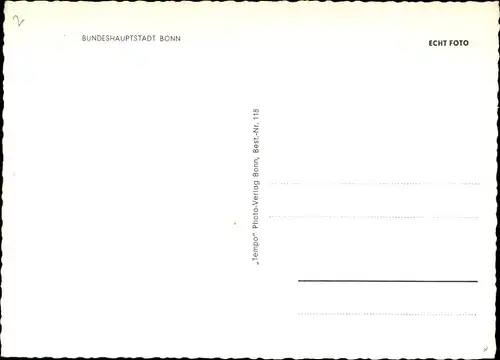 Ak Bonn am Rhein, Rheinpromenade, Bundeshaus, Universität, Poppelsdorfer Allee, Denkmal