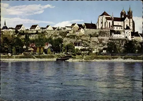 Ak Breisach am Oberrhein, Ortsansicht vom Rhein gesehen
