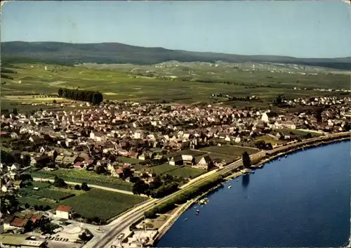 Ak Oestrich Winkel am Rhein Rheingau, Ortsansicht, Panorama, Luftbild