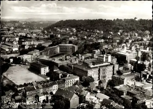 Ak Aachen in Nordrhein Westfalen, Technische Hochschule, Ortsansicht, Luftbild