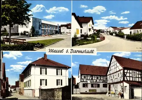 Ak Messel in Hessen, Straßenansichten, Fachwerk