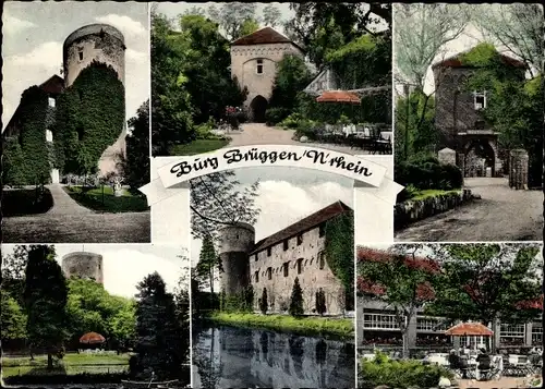 Ak Brüggen am Niederrhein, Burg Brüggen, Terrasse