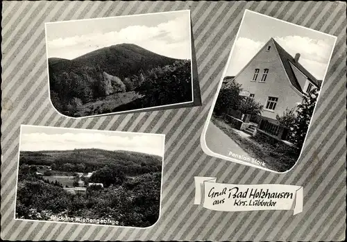 Ak Bad Holzhausen Preußisch Oldendorf in Westfalen, Pension Stork, Wiehengebirge