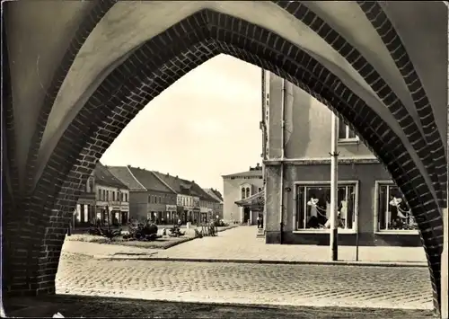 Ak Fürstenwalde an der Spree, Durchblick zur Mühlenstraße, Geschäfte