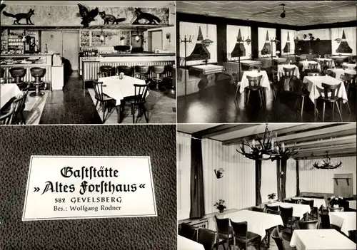 Ak Gevelsberg im Ruhrgebiet, Gaststätte Altes Forsthaus