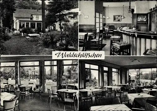 Ak Wildeshausen in Oldenburg, Gaststätte Waldschlösschen, Thoms, Innenansichten