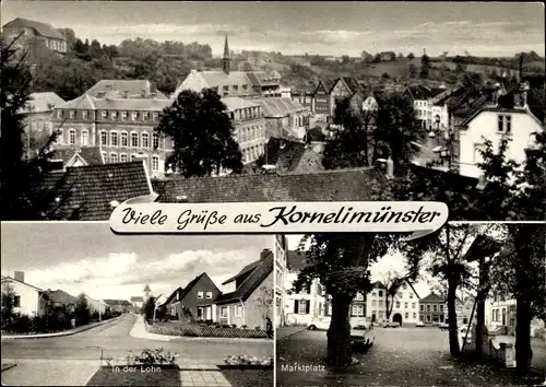 Ak Kornelimünster Aachen in Nordrhein Westfalen, In der Lohn, Marktplatz, Blick auf den Ort