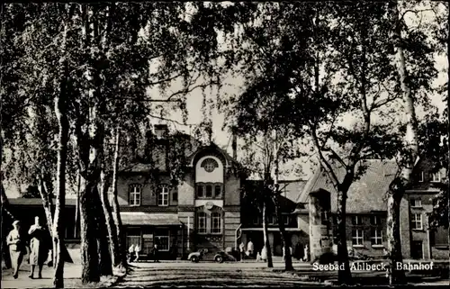 Ak Ostseebad Ahlbeck Heringsdorf, Bahnhof