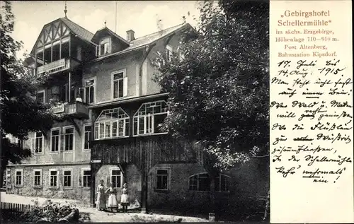 Ak Kipsdorf Altenberg im Erzgebirge, Gebirgshotel Schellermühle