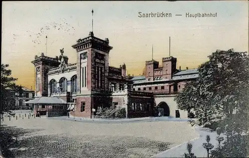 Ak Saarbrücken im Saarland, Hauptbahnhof