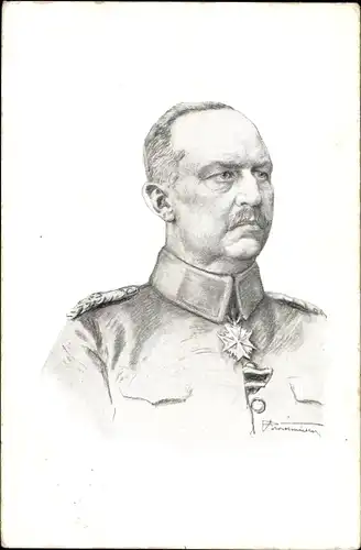 Künstler Ak Generalleutnant von Ludendorff, Portrait in Uniform