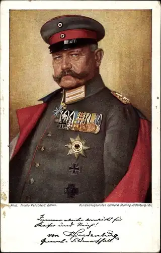 Ak Generalfeldmarschall Paul von Hindenburg, Portrait