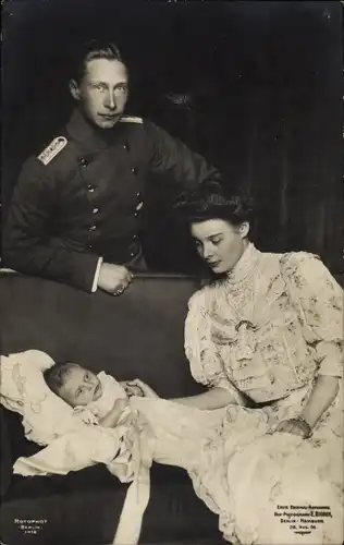 Ak Kronprinzenpaar, Kronprinz Wilhelm von Preußen, Kronprinzessin Cecilie von Preußen, Prinz