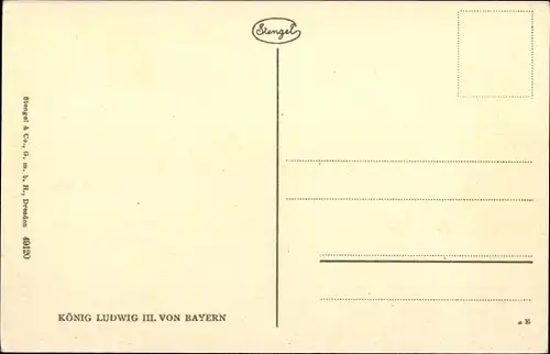 Ak König Ludwig III. von Bayern, Portrait