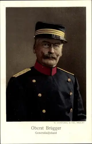 Ak Oberst Brügger, Generaladjutant