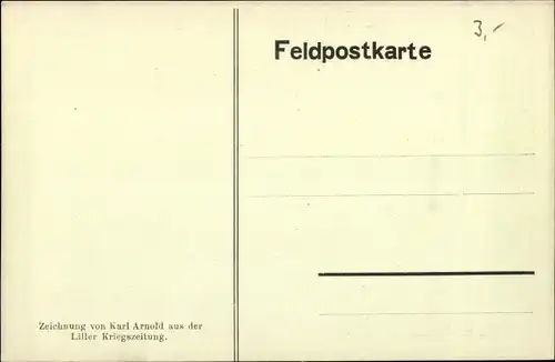 Künstler Ak Arnold, K., Ruhender Barbar in Flandern