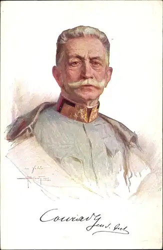 Künstler Ak Generaloberst Freiherr Conrad von Hötzendorf, Portrait