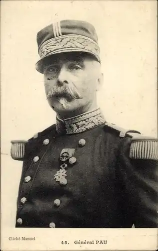 Ak Général Paul Marie Cesar Gerald Pau, Portrait, Uniform