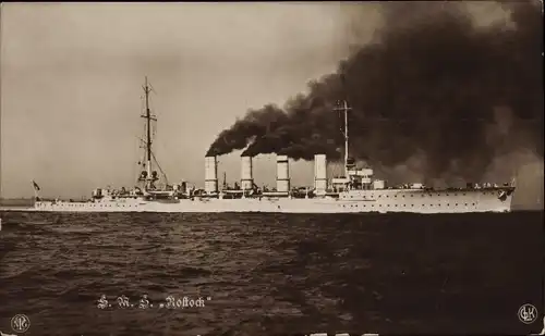 Ak Deutsches Kriegsschiff, SMS Rostock, Kaiserliche Marine