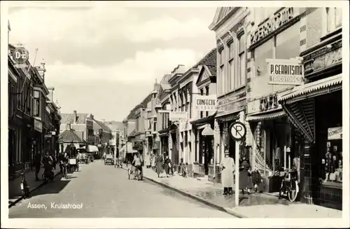 Ak Assen Drenthe Niederlande, Kruisstraat