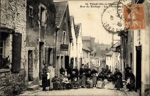 Ak Vitré Ille-et-Vilaine, Rue de Rachapt