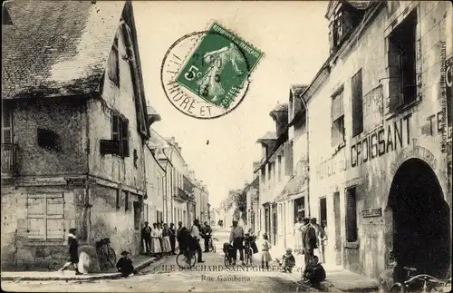 Ak L'Ile Bouchard Indre et Loire, Rue Gambetta, Hotel