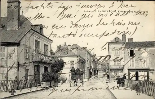 Ak Buzançais Indre, Straßenpartie