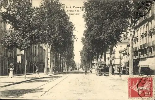 Ak Tours Indre et Loire, Straßenpartie