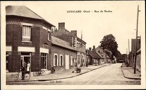 Ak Guiscard Oise, Rue de Nesles