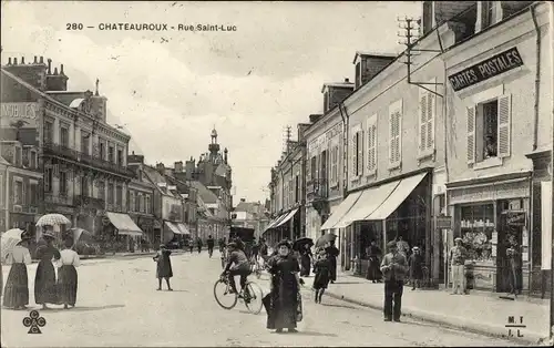 Ak Châteauroux Indre, Rue Saint Luc, Cartes Postales, Ansichtskartengeschäft