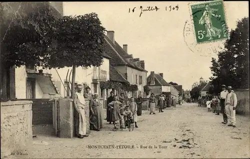 Ak Montceaux l'Étoile Saône-et-Loire, Rue de la Tour