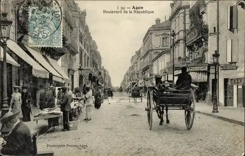 Ak Agen Lot et Garonne, Boulevard de la Republique