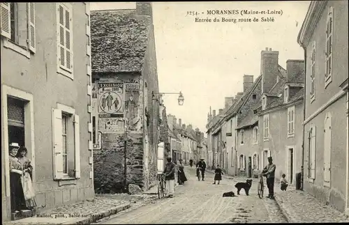 Ak Morannes Maine et Loire, Entree du Bourg route de Sablé