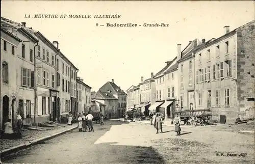 Ak Badonviller Badenweiler Meurthe et Moselle, Grande Rue