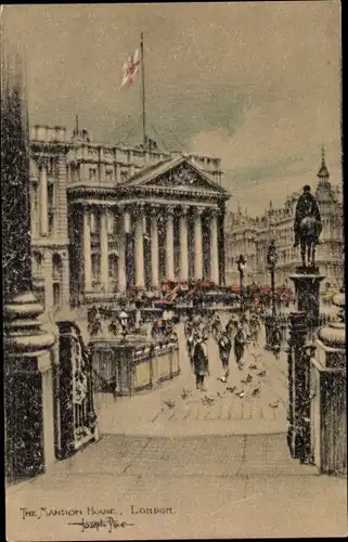 Künstler Ak Joseph Pike, London City England, the Mansion House